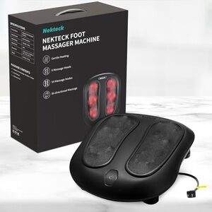 Nekteck Foot Massager, Shiatsu Heated Electric Kneading Foot Massager Machine